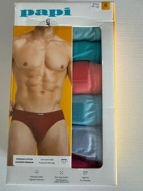 Papi Men’s Low-Rise Briefs Pack — Multi Color Set - Small.
